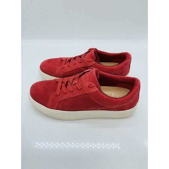 Laurie Felt Women's Lace Up Tennis Shoes Red Suede US 9M - Picture 4 of 11